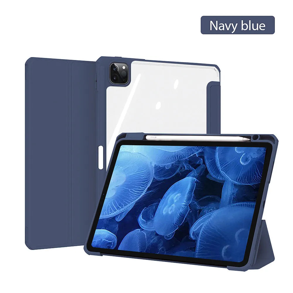 Deksel til iPad deksel 2021 Mini 6 Pro 11 9th Generation deksel 10.2 2018 9.7 5th 6th Air 4 5 10.9 10th PU Silicon Transparent deksel