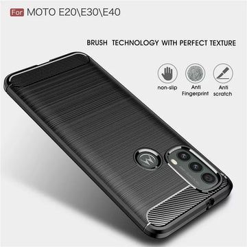 Deksel til Motorola Moto E20 E30 E40 E22 E22i E32 Carbon Fiber Case For G10 G20 G30 G50 5G G100 G31 G41 G51 G71 G22 G32 G42 G52 G72 G82