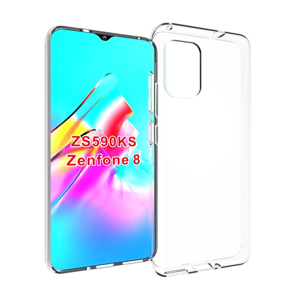 Deksel til ASUS Zenfone 8 ZS590KS Soft TPU Silicone Mobile Phone Case Zenfone8 Shockproof Fundas
