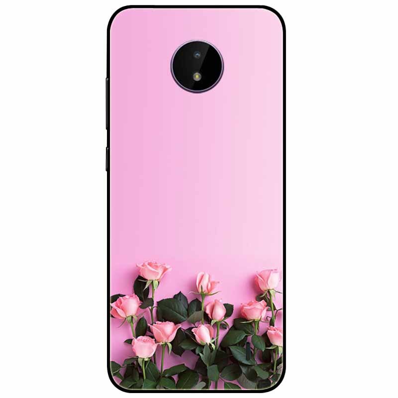 Deksel til Nokia C20 deksel C30 C10 Silicone Landscape Soft Black Covers for Nokia C 20 G300 For NokiaC20 støtsikkert TPU Bag