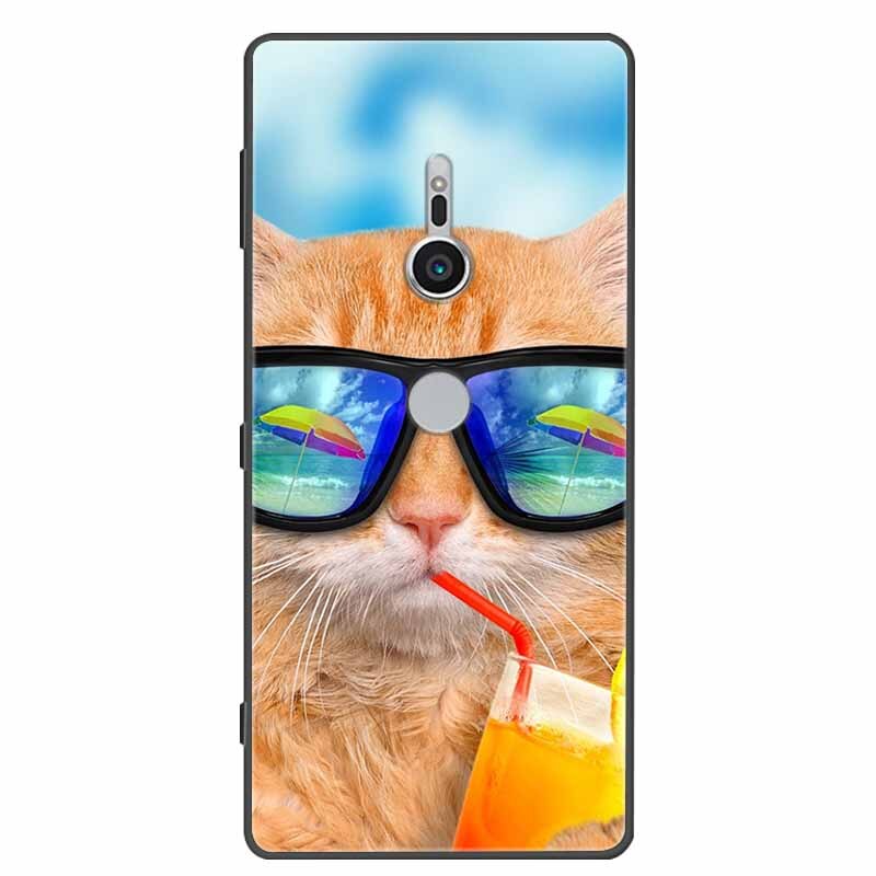 Deksel til Sony Xperia XZ1 XZ2 XZ3 Cover Silicone Painted Soft Phone Back Cases for Sony XZ2 Compact Premium Protective Funda Capa