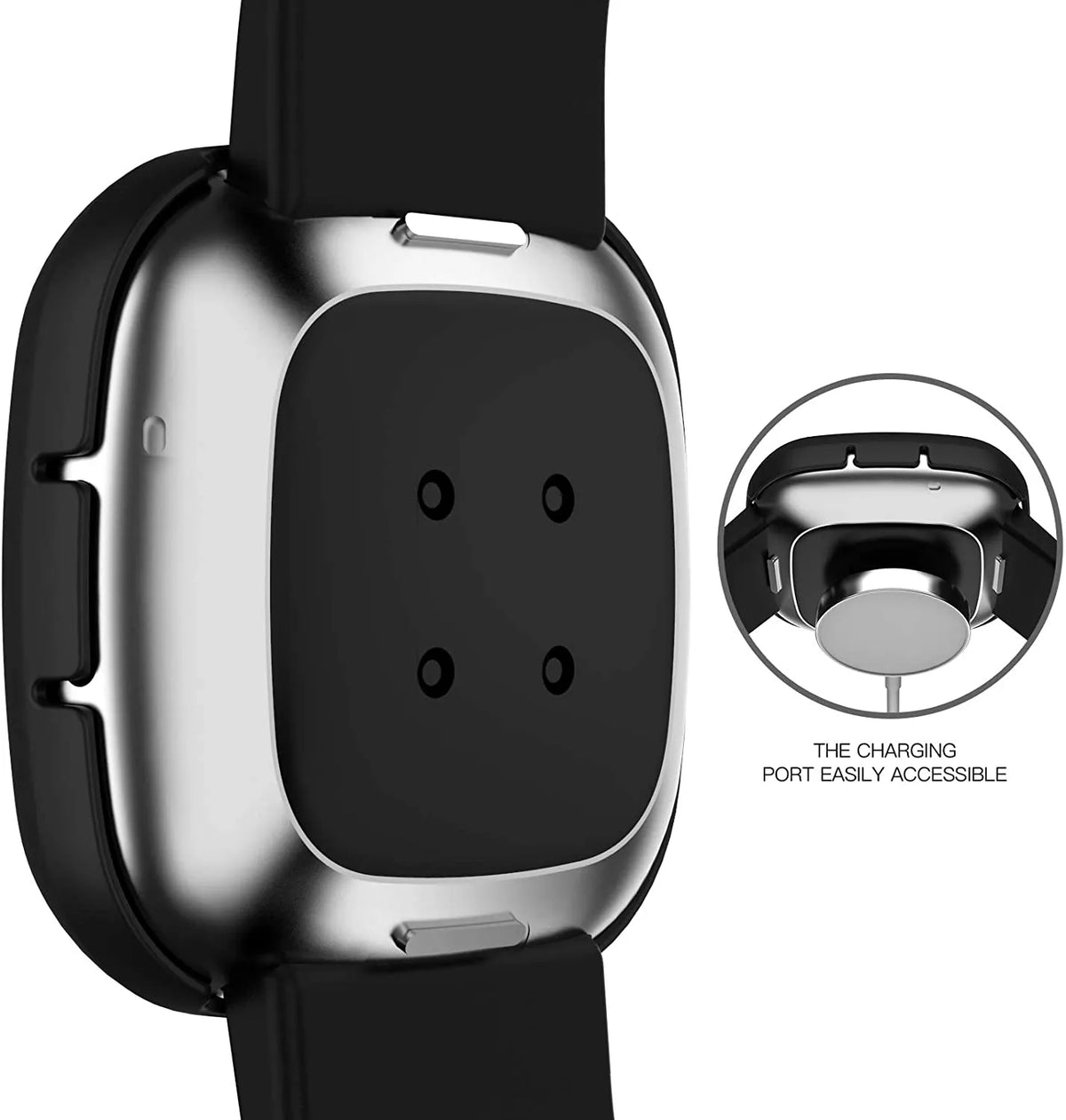 Deksel til Fitbit Sense og Versa 3 hard PC med HD glass