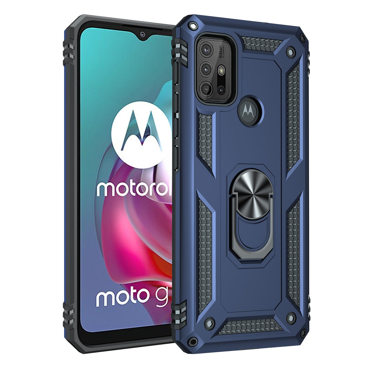 Deksel til Motorola Moto G10 G20 G30 G50 5G G60 G60S G100 G200 G40 Fusion Case Magnetic Ring Armor for Moto G31 G41 G51 G71 G22 G52
