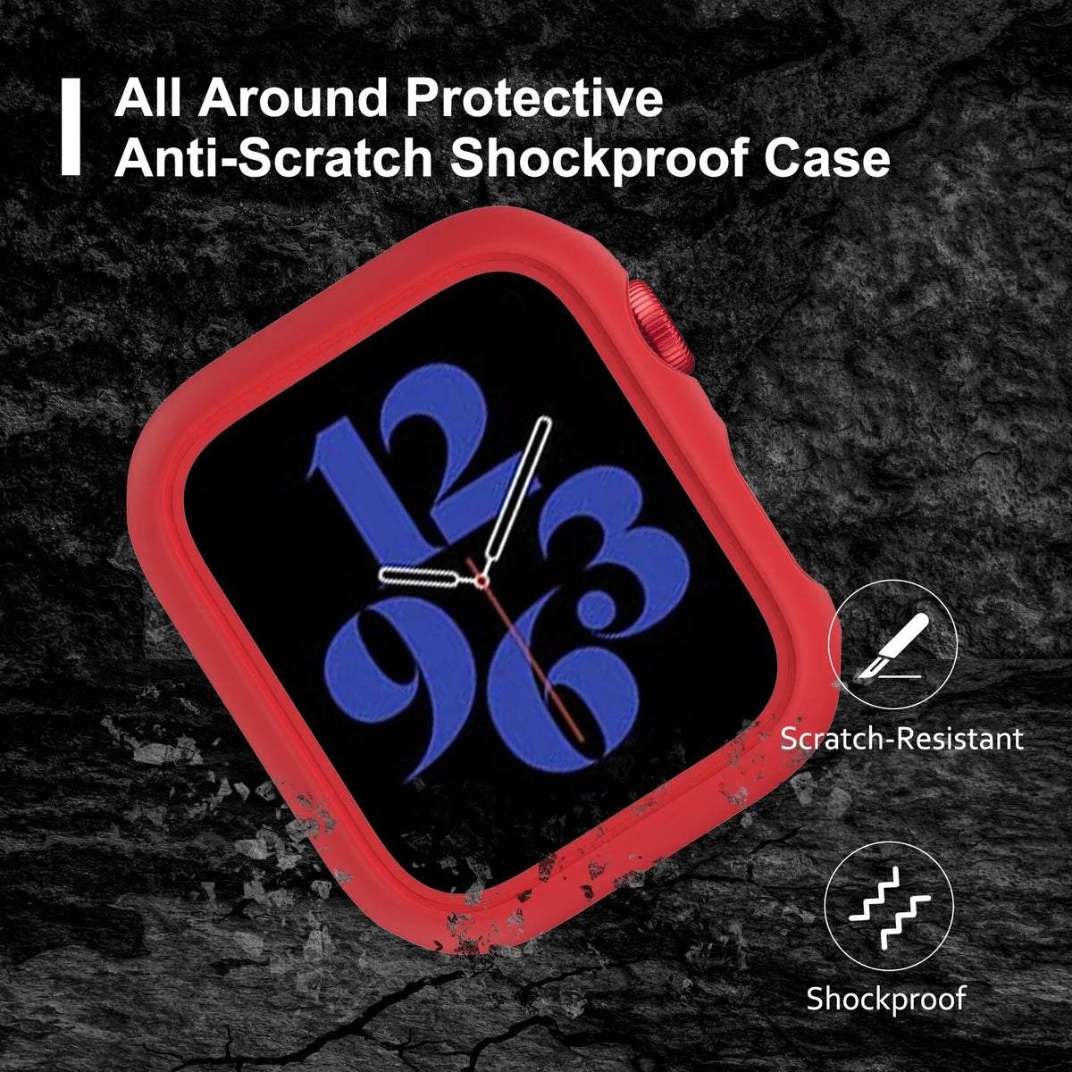 Deksel til Apple Watch Series 1-9 & SE (38-45mm) - Hard PC bumper-ramme