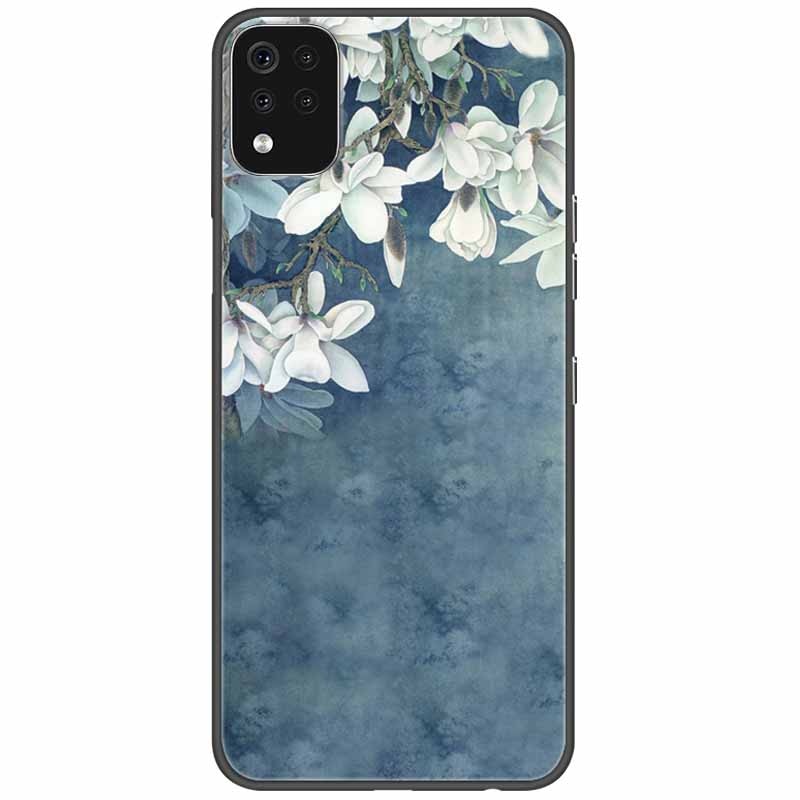 Deksel til LG K42 K52 K62 Q52 Case Soft Painted Wolf Silicone Black Covers For LG K62 Cases K 42 Shockproof Funda for LGK52