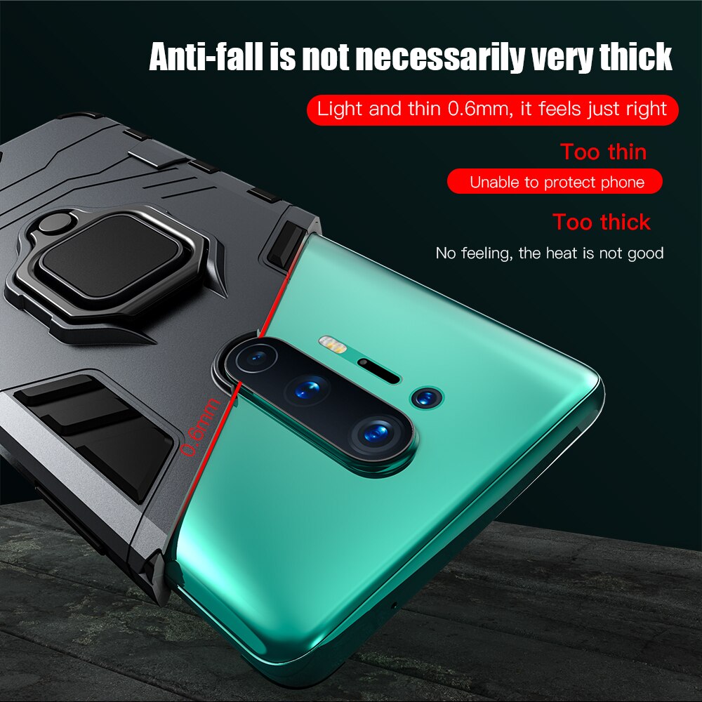 Deksel til Oneplus 8 Pro Stand Car Ring Magnetic Back Phone Cover for Oneplus 8 Pro 7 Pro 6T 7T Pro 7T