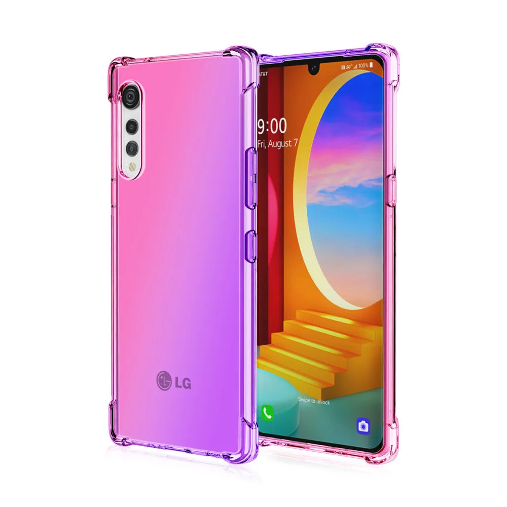 Deksel til LG Velvet 5G Stylo 5 6 Phoenix 5 Rainbow Color Anti-Knock Cover For LG V60 ThinQ Aristo 5