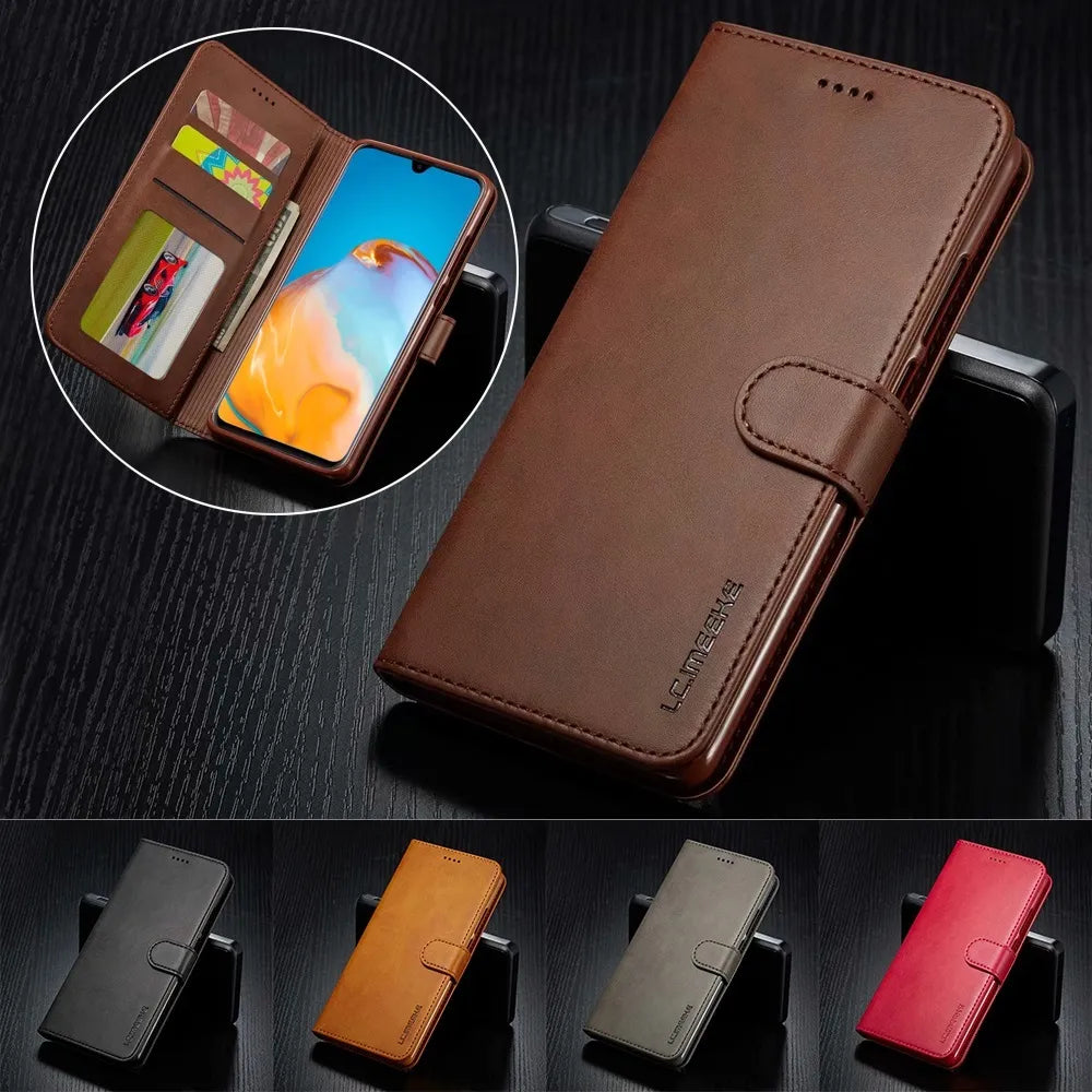 Deksel til HUAWEI P40 P30 P20 Pro Lite P Smart 2019 Wallet Flip Cover Mate 10 20 30 Pro Lite Y5 Y9 with Card Slots