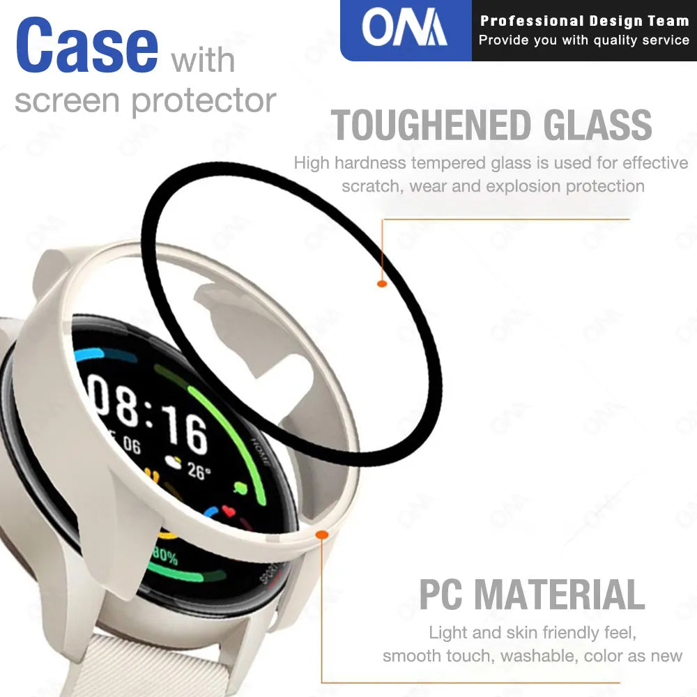 Deksel til Xiaomi Mi Watch Color Sport heldekkende PC-deksel med herdet glass