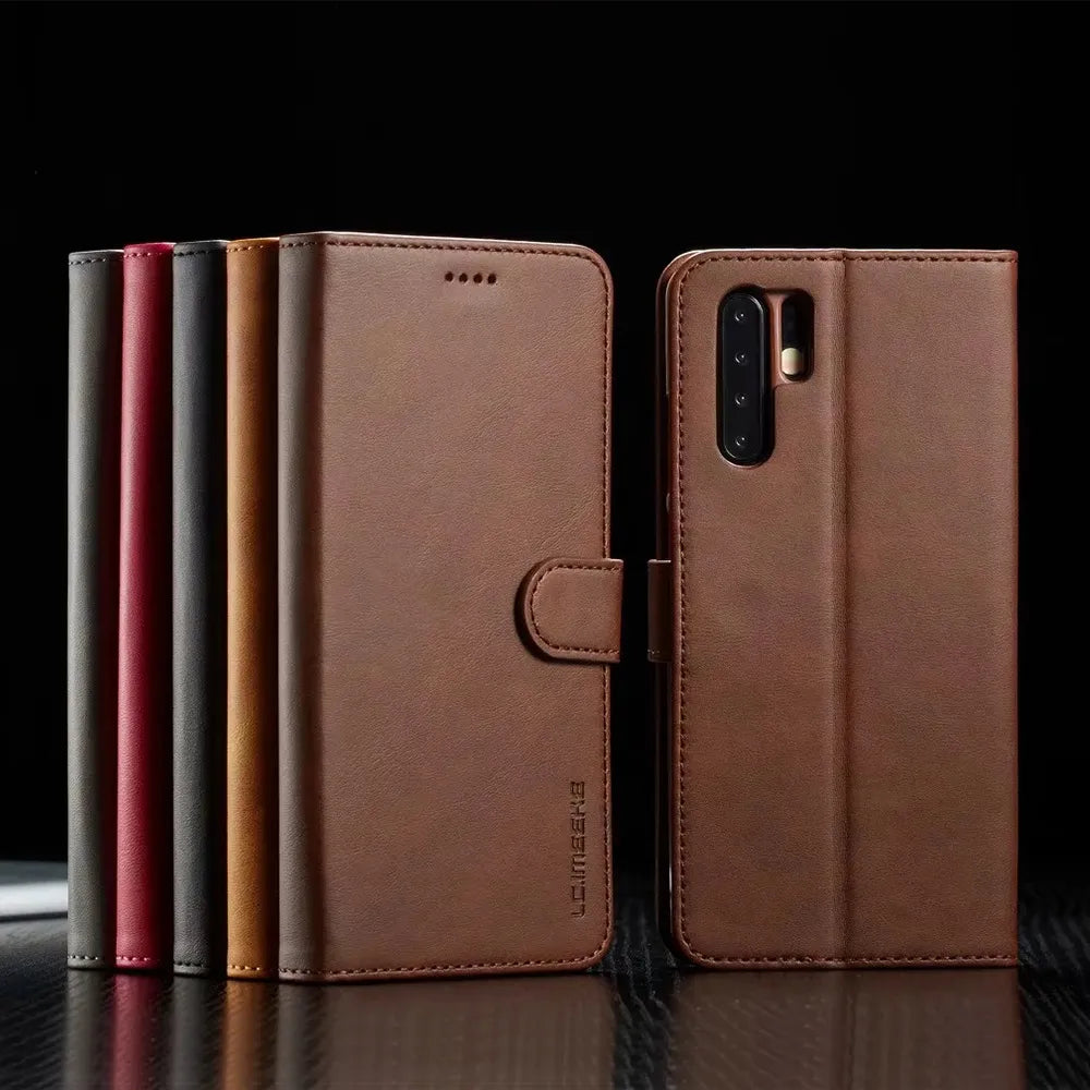 Deksel til HUAWEI P40 P30 P20 Pro Lite P Smart 2019 Wallet Flip Cover Mate 10 20 30 Pro Lite Y5 Y9 with Card Slots