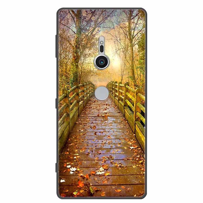 Deksel til Sony Xperia XZ1 XZ2 XZ3 Cover Silicone Painted Soft Phone Back Cases for Sony XZ2 Compact Premium Protective Funda Capa