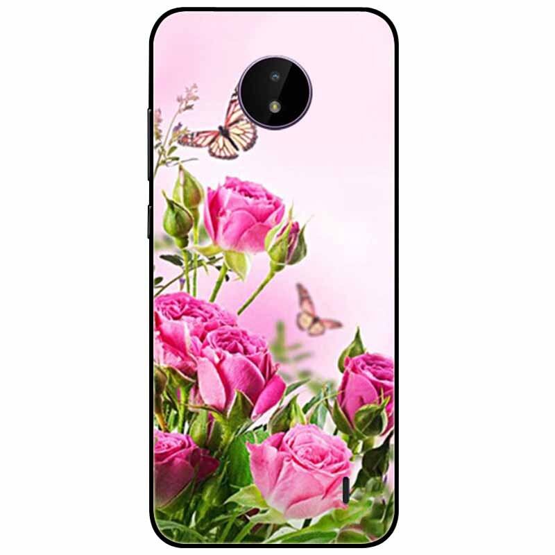 Deksel til Nokia C20 deksel C30 C10 Silicone Landscape Soft Black Covers for Nokia C 20 G300 For NokiaC20 støtsikkert TPU Bag