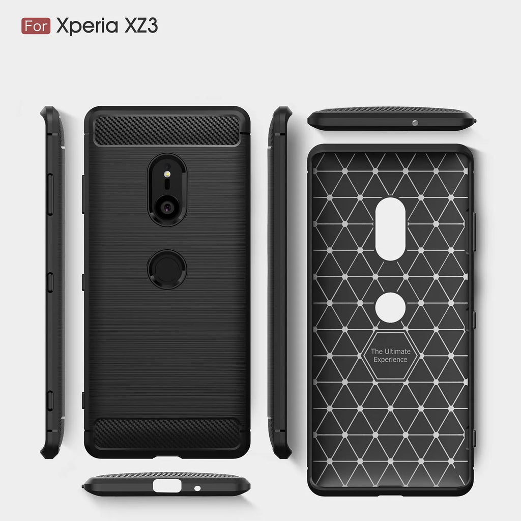 Deksel til Sony Xperia XZ3 XZ1 XZ2 Premium Case Carbon fiber Cover Shockproof Phone Cases For Sony Xperia XZ2 Compact XZ1 Back cover