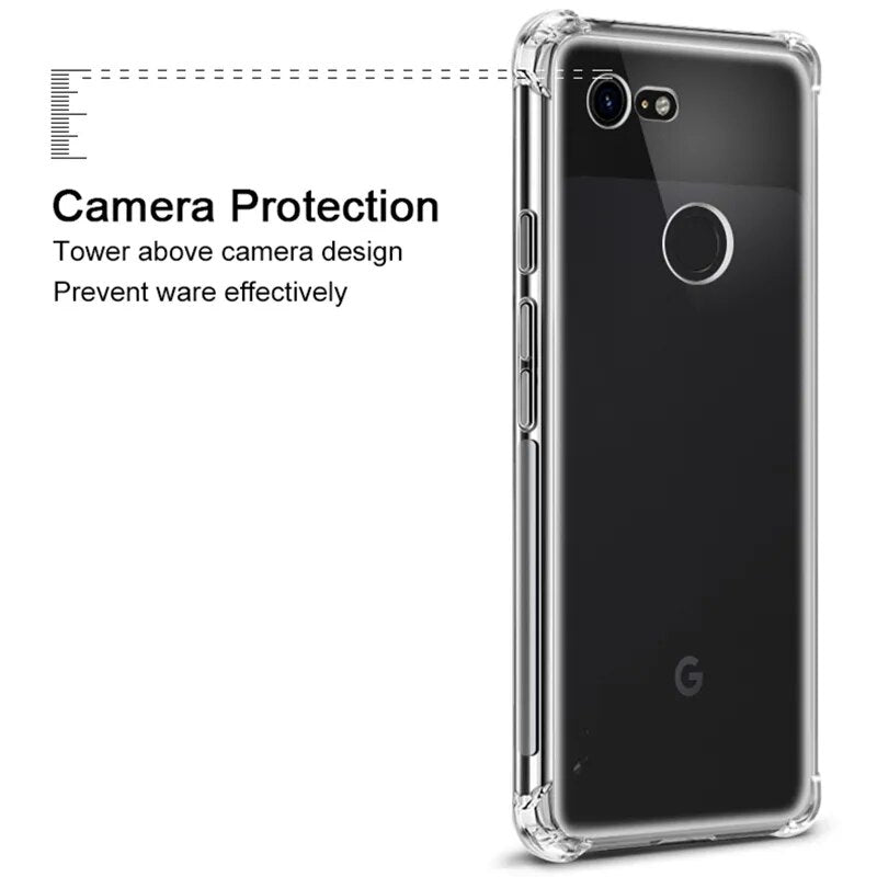 Deksel til Google Pixel 1 2 2XL 3 3A 4A XL Silicone TPU Phone Cover for Google Pixel 3 4 5 6 7 8 Pro 4A 5A 6A 7A