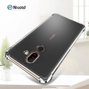 Deksel til Nokia 7 Plus 2018 Ultra Thin Clear Transparent Soft Silicone TPU Phone Case Cover For Nokia 7Plus slim Back cover Cases
