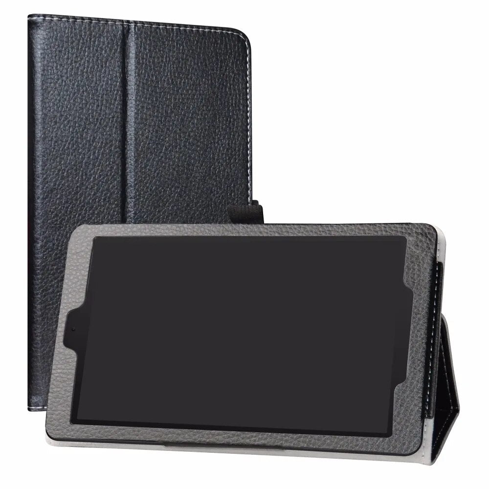 Deksel til Alcatel 3T 9027W /Joy Tab 8 Folding Stand PU Leather Cover with Magnetic Closure