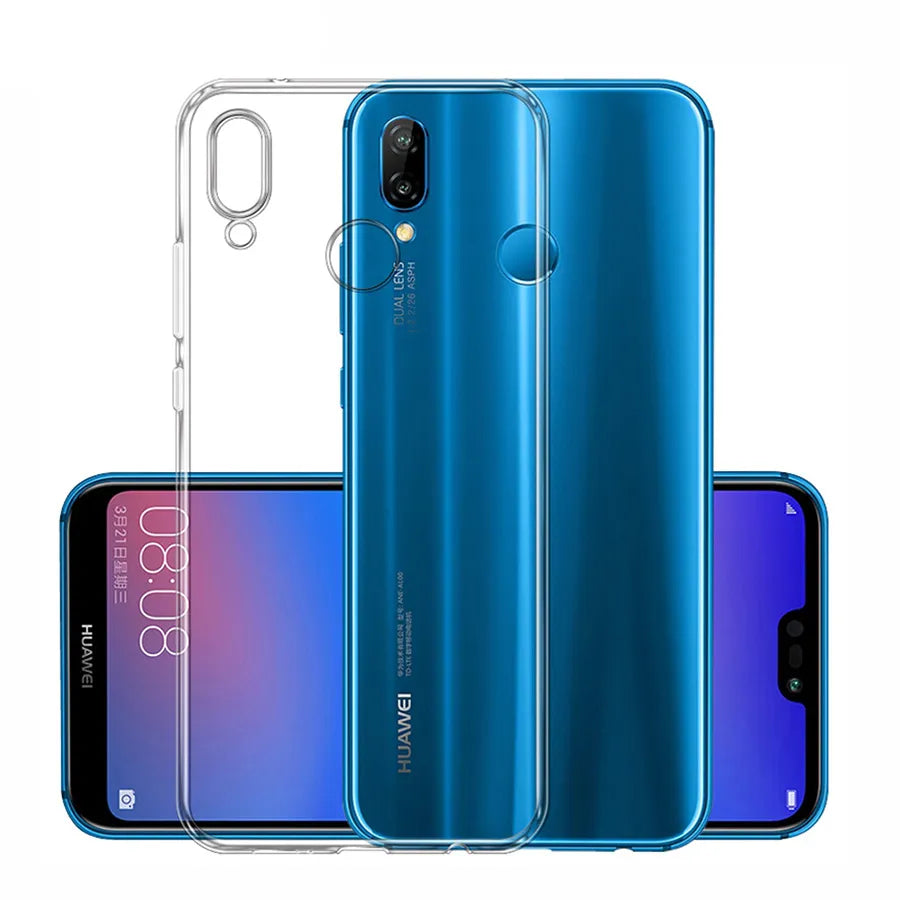 Deksel til Huawei P40 P30 P20 lite P60 30 Pro P40 Lite E Clear Silicone Case