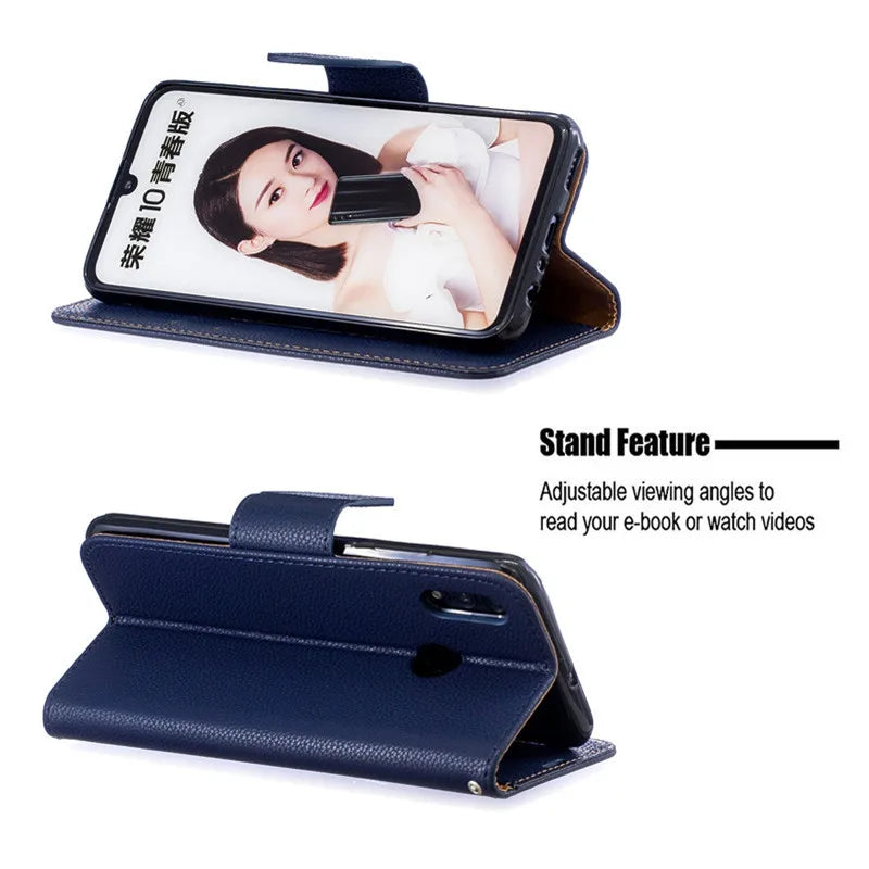 Deksel til Huawei P Smart 2019 Case Leather Flip Case P Smart Plus Coque Wallet Magnetic Cover on for Huawei PSmart 2020 2018 Phone Cases