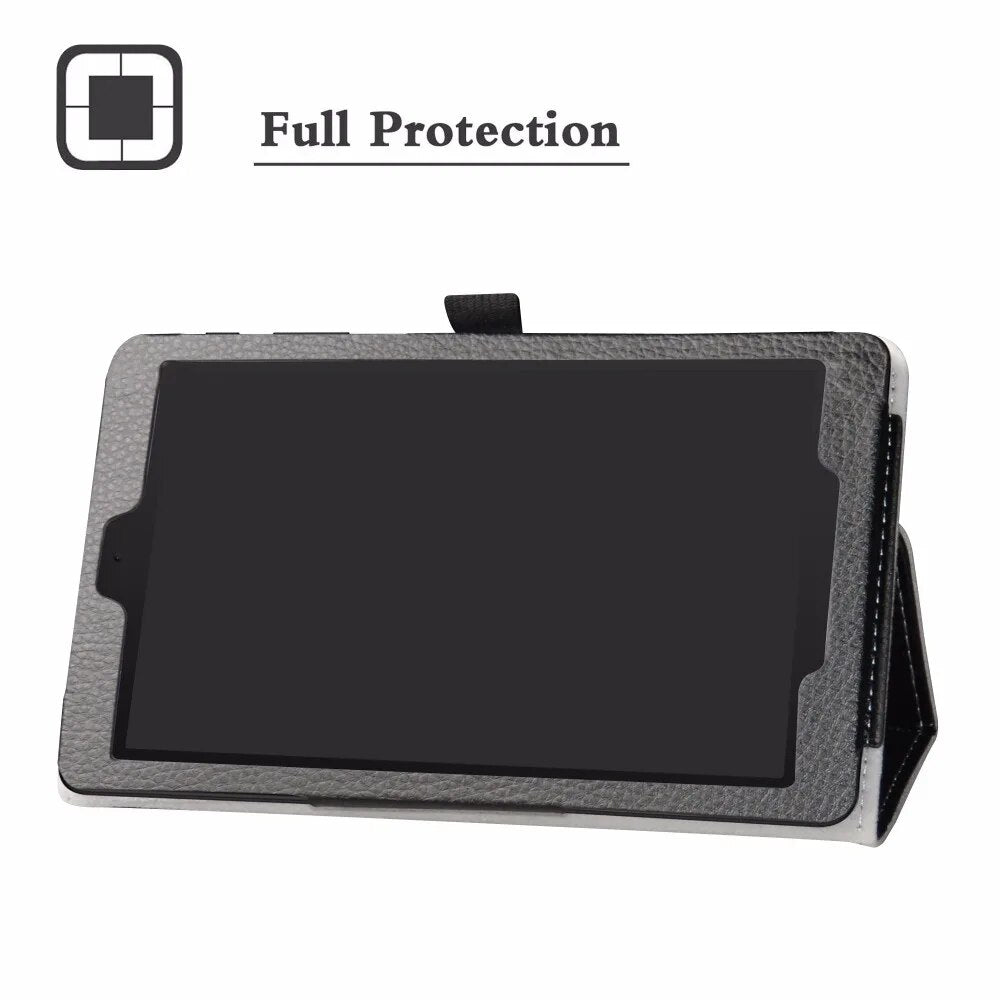 Deksel til Alcatel 3T 9027W /Joy Tab 8 Folding Stand PU Leather Cover with Magnetic Closure