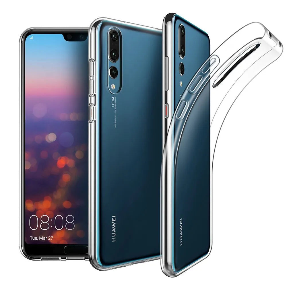 Deksel til Huawei P40 P30 P20 lite P60 30 Pro P40 Lite E Clear Silicone Case