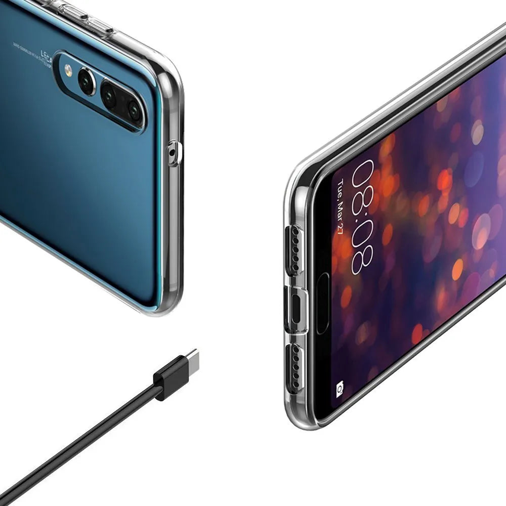 Deksel til Huawei P40 P30 P20 lite P60 30 Pro P40 Lite E Clear Silicone Case