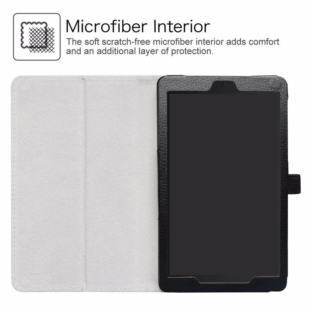 Deksel til Alcatel 3T 9027W /Joy Tab 8 Folding Stand PU Leather Cover with Magnetic Closure