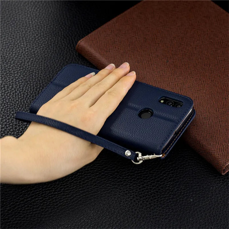 Deksel til Huawei P Smart 2019 Case Leather Flip Case P Smart Plus Coque Wallet Magnetic Cover on for Huawei PSmart 2020 2018 Phone Cases