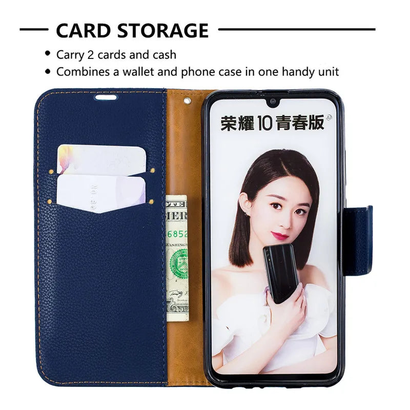 Deksel til Huawei P Smart 2019 Case Leather Flip Case P Smart Plus Coque Wallet Magnetic Cover on for Huawei PSmart 2020 2018 Phone Cases
