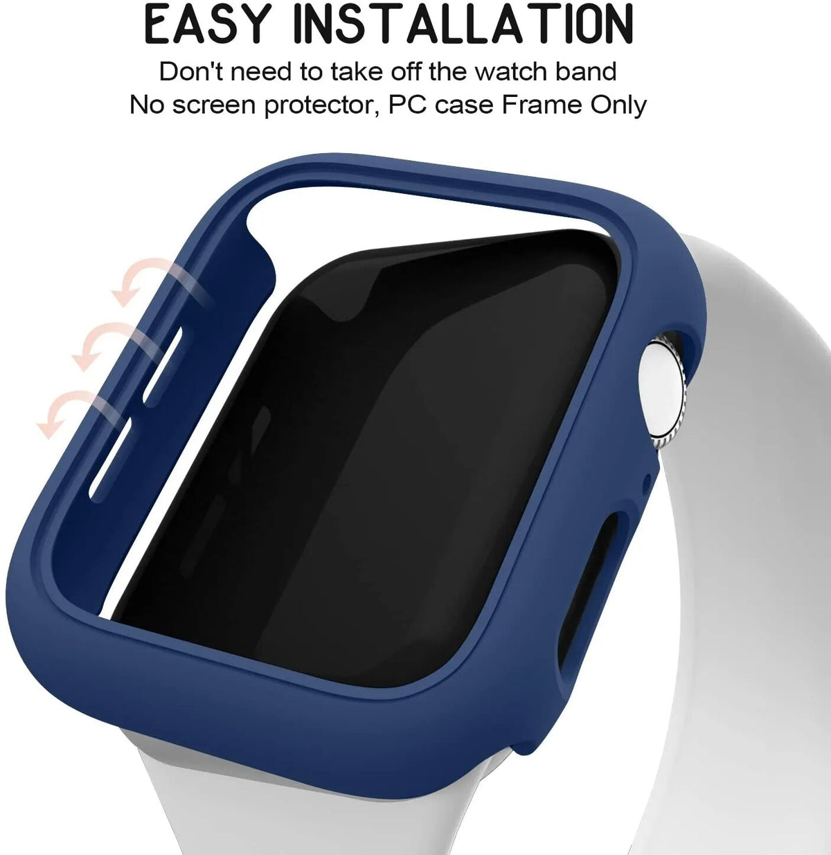 Deksel til Apple Watch Series 1-9 & SE (38-45mm) - Hard PC bumper-ramme