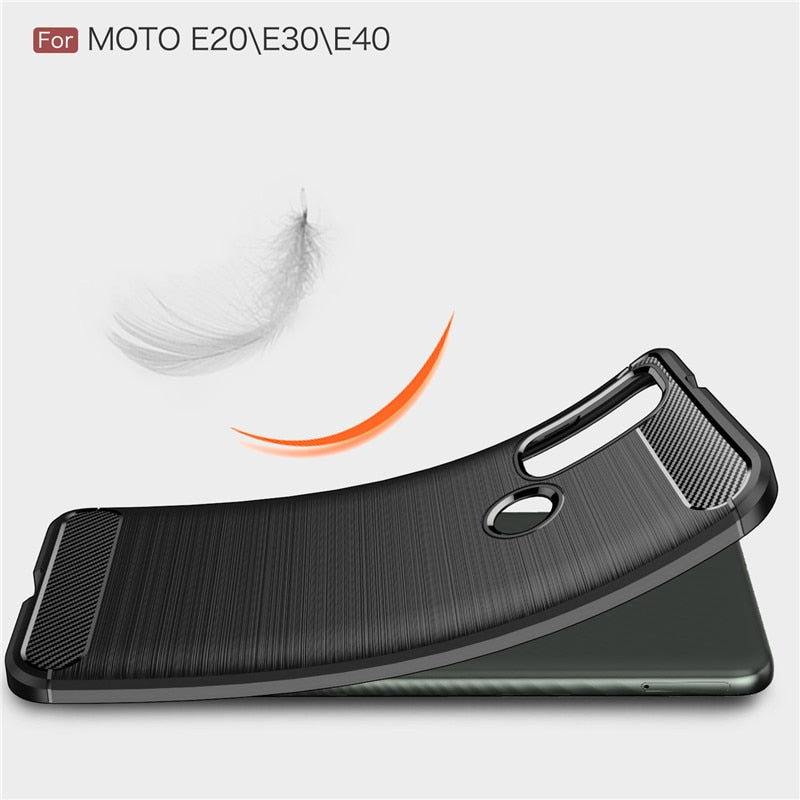 Deksel til Motorola Moto E20 E30 E40 E22 E22i E32 Carbon Fiber Case For G10 G20 G30 G50 5G G100 G31 G41 G51 G71 G22 G32 G42 G52 G72 G82