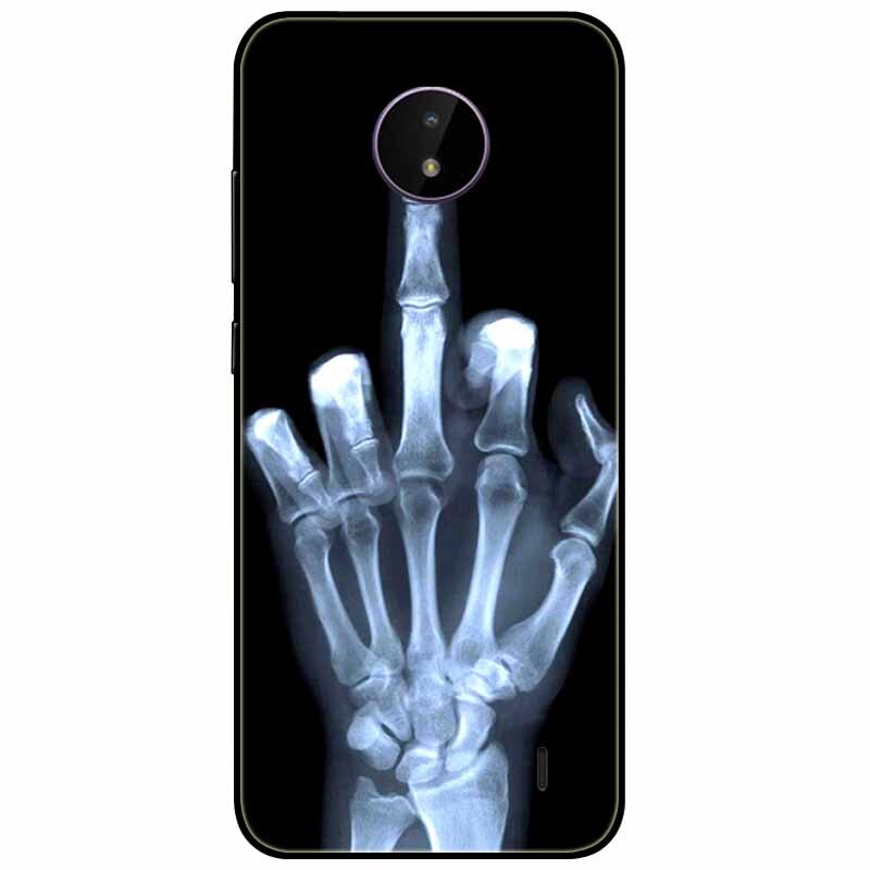 Deksel til Nokia C20 deksel C30 C10 Silicone Landscape Soft Black Covers for Nokia C 20 G300 For NokiaC20 støtsikkert TPU Bag