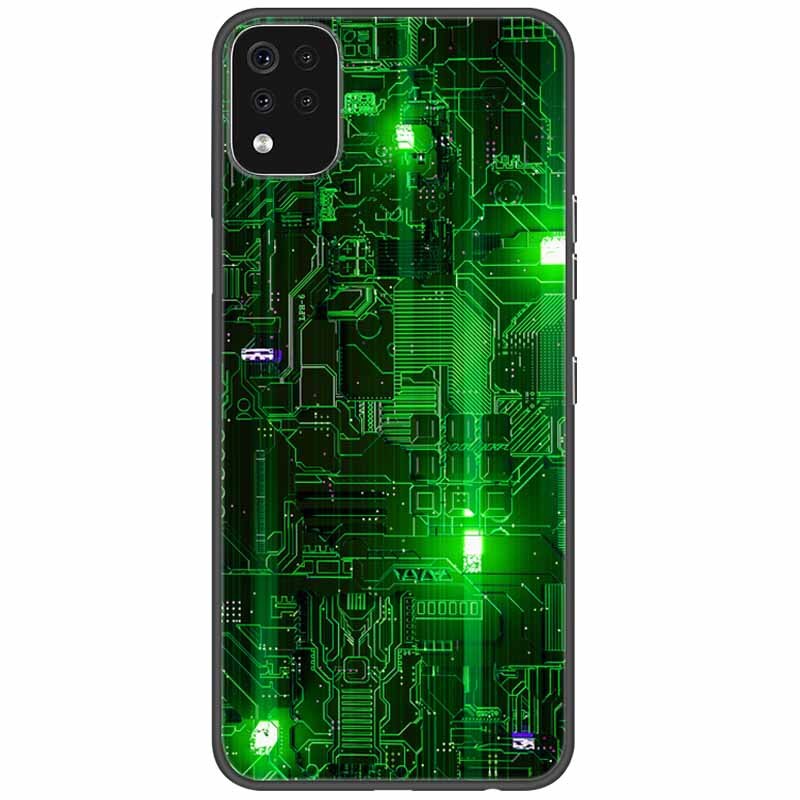 Deksel til LG K42 K52 K62 Q52 Case Soft Painted Wolf Silicone Black Covers For LG K62 Cases K 42 Shockproof Funda for LGK52