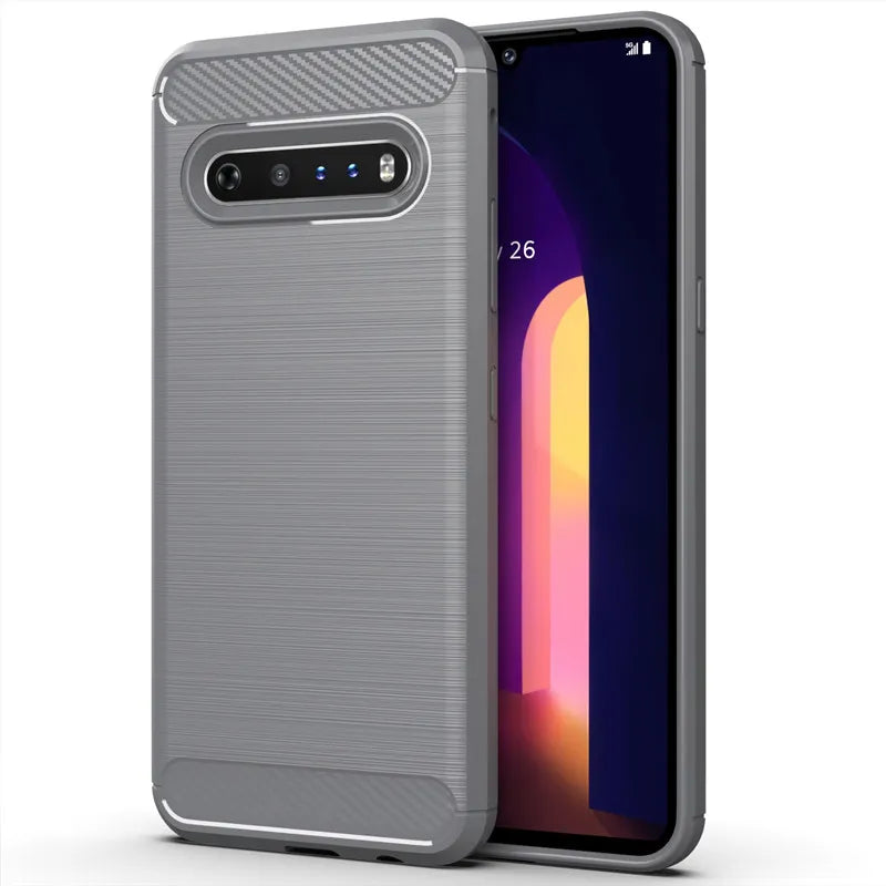 Deksel til LG V60 ThinQ Case For LG V60 ThinQ V60 Thin Q Coque Shockproof Silicone Bumper Soft TPU Cover For LG V60 ThinQ Fundas