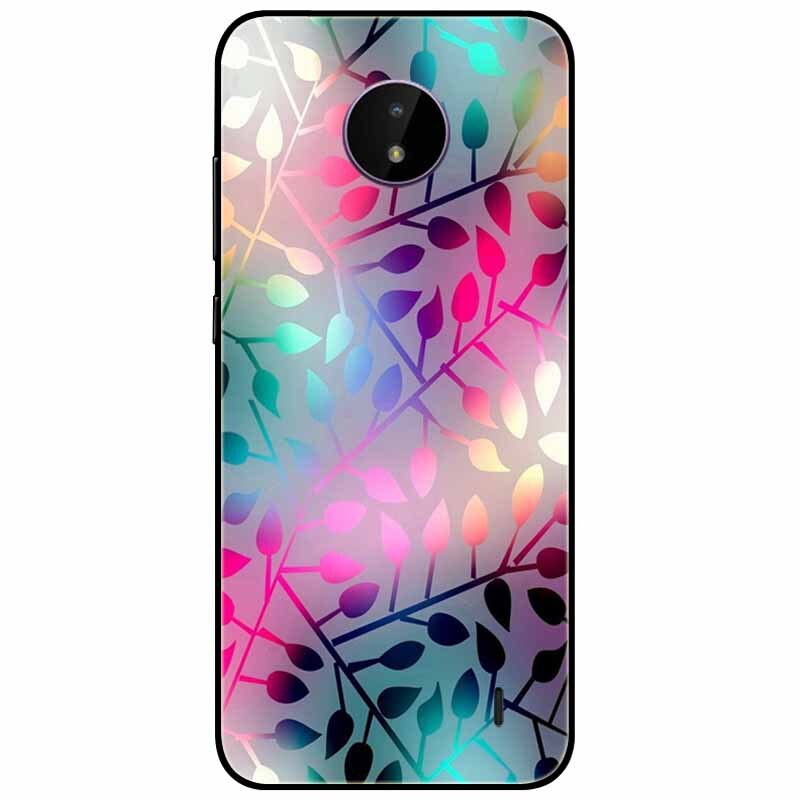 Deksel til Nokia C20 deksel C30 C10 Silicone Landscape Soft Black Covers for Nokia C 20 G300 For NokiaC20 støtsikkert TPU Bag
