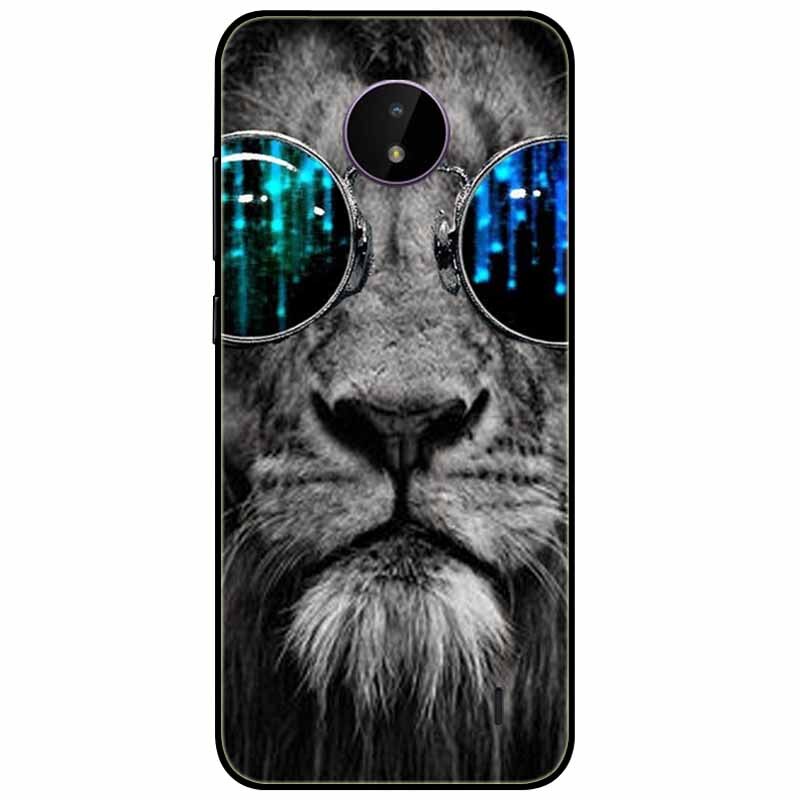 Deksel til Nokia C20 deksel C30 C10 Silicone Landscape Soft Black Covers for Nokia C 20 G300 For NokiaC20 støtsikkert TPU Bag