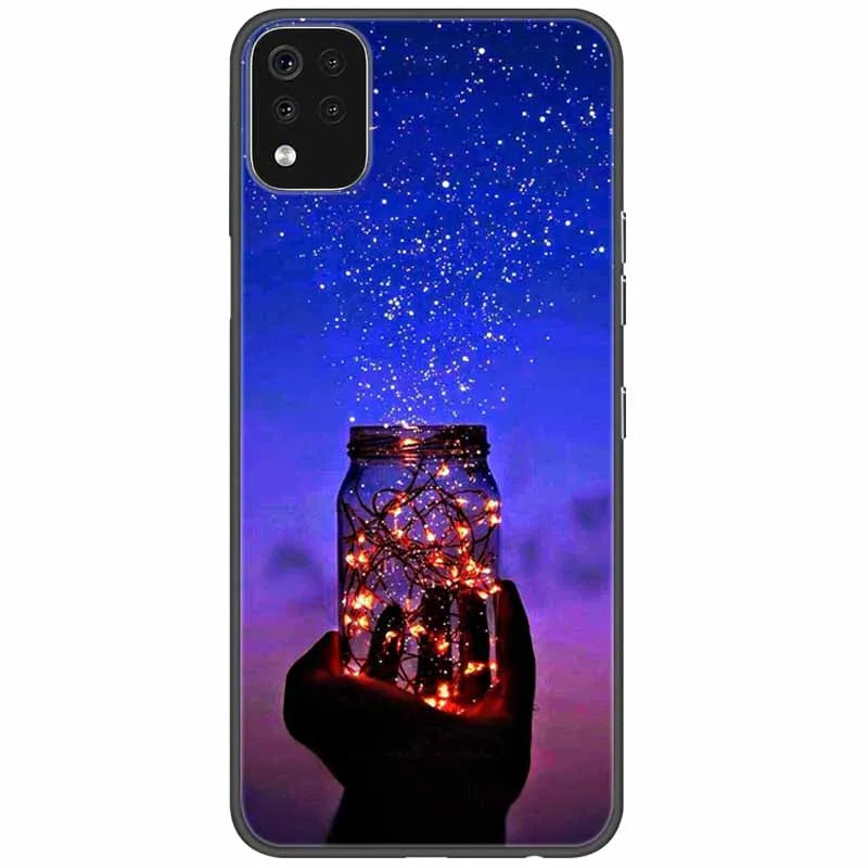 Deksel til LG K42 K52 K62 Q52 Case Soft Painted Wolf Silicone Black Covers For LG K62 Cases K 42 Shockproof Funda for LGK52