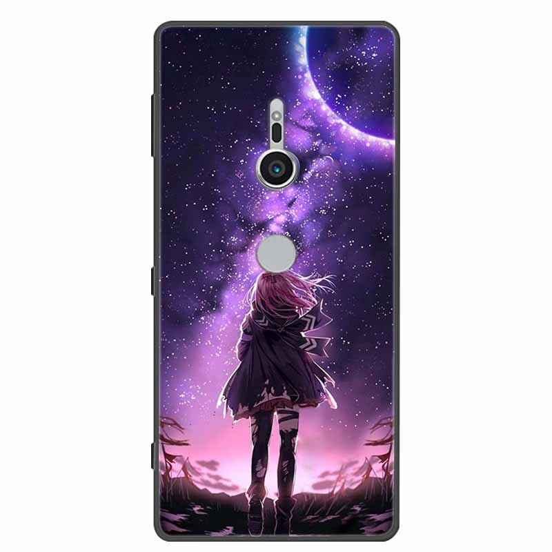 Deksel til Sony Xperia XZ1 XZ2 XZ3 Cover Silicone Painted Soft Phone Back Cases for Sony XZ2 Compact Premium Protective Funda Capa