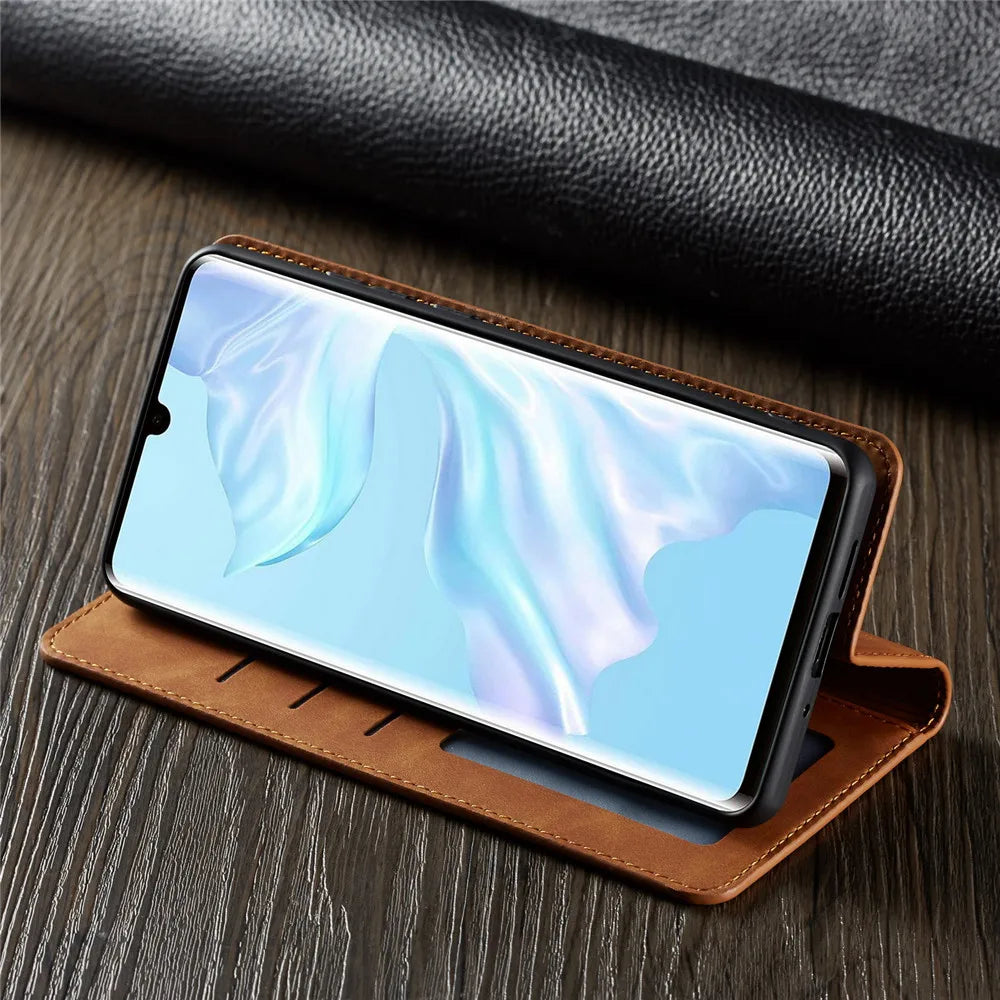 Deksel til Huawei P40 Mate 30 20 P30 P20 Pro Lite P Smart Plus 2020 2019 Honor10lite Wallet Card Flip Phone Cover