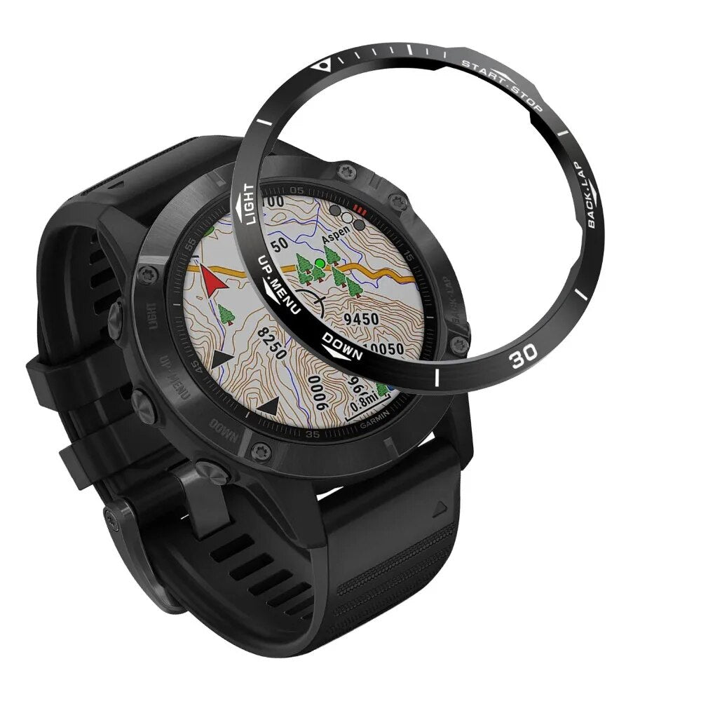 Deksel til Garmin Fenix 7 / 6 / 5 Ring Bezel Styling