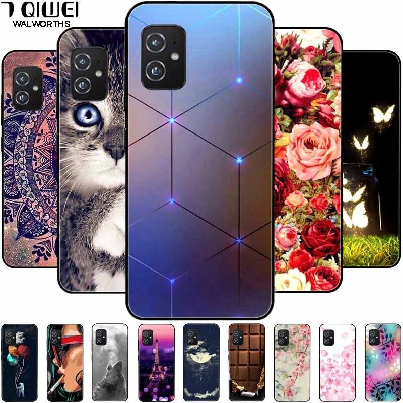 Deksel til Asus Zenfone 8 ZS590KS Case Phone Cover Soft Silicone TPU Back Cases For Asus Zenfone8 ZS 590KS Coque 5.9 inch Fashion Capa
