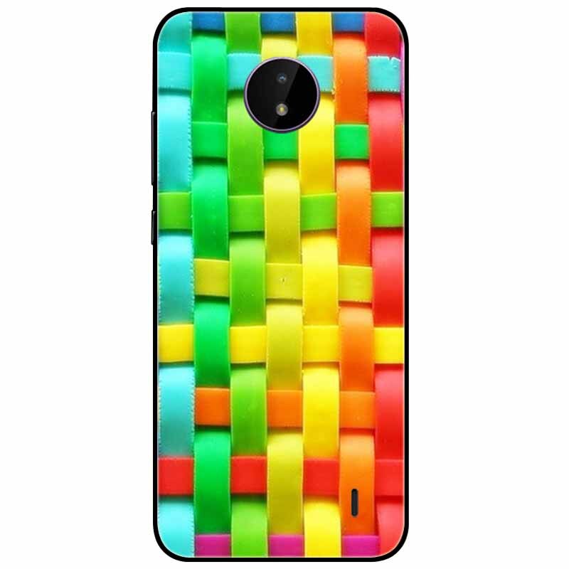 Deksel til Nokia C20 deksel C30 C10 Silicone Landscape Soft Black Covers for Nokia C 20 G300 For NokiaC20 støtsikkert TPU Bag