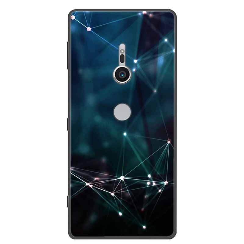 Deksel til Sony Xperia XZ1 XZ2 XZ3 Cover Silicone Painted Soft Phone Back Cases for Sony XZ2 Compact Premium Protective Funda Capa