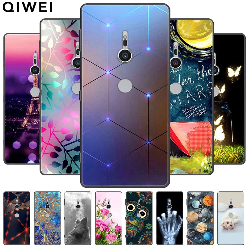 Deksel til Sony Xperia XZ1 XZ2 XZ3 Cover Silicone Painted Soft Phone Back Cases for Sony XZ2 Compact Premium Protective Funda Capa