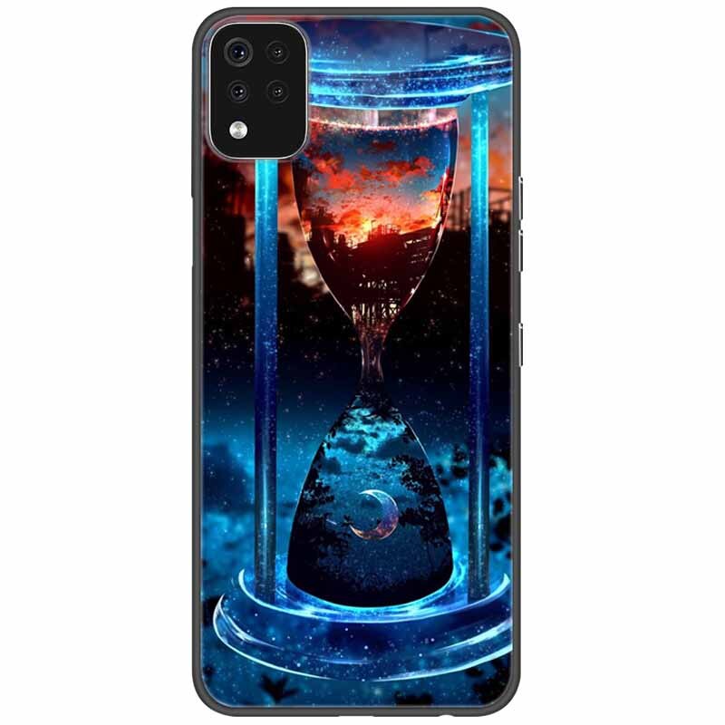 Deksel til LG K42 K52 K62 Q52 Case Soft Painted Wolf Silicone Black Covers For LG K62 Cases K 42 Shockproof Funda for LGK52