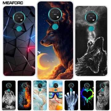 Deksel til Nokia 7.2 Cases 6.2 C20 C30 Clear Wolf Lion Soft TPU Silicone Fashion Phone Cases For Nokia 6.2 Cover Funda Bumper Nokia X20