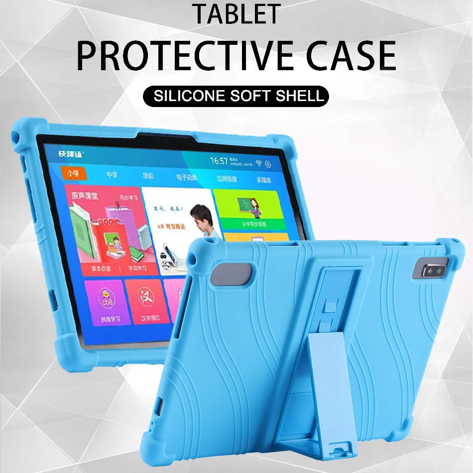 Deksel til Soft Silicon Case Alcatel 1T 2020 3T 2020 Stand Adjustable Tablet Cover Alcatel 3T 10 Protect Shell Back Protective
