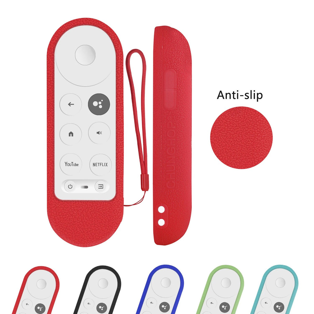 Deksel til Chromecast for Google TV 2020 Voice Remote Shockproof Protective Cover for Google Remote Controller