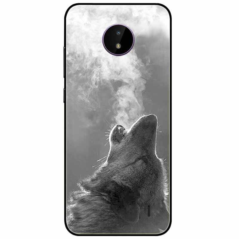 Deksel til Nokia C20 deksel C30 C10 Silicone Landscape Soft Black Covers for Nokia C 20 G300 For NokiaC20 støtsikkert TPU Bag