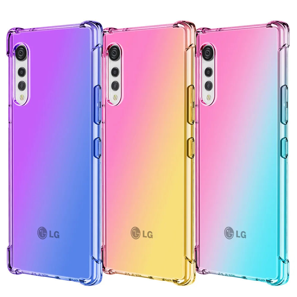 Deksel til LG Velvet 5G Stylo 5 6 Phoenix 5 Rainbow Color Anti-Knock Cover For LG V60 ThinQ Aristo 5