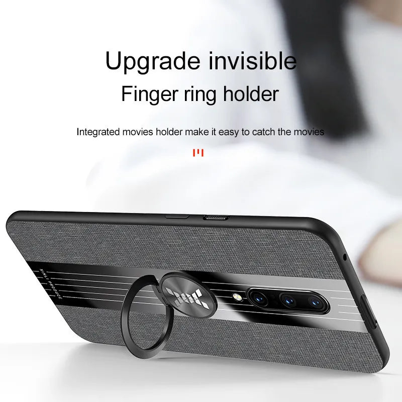Deksel til Oneplus 6 6T 7 7T 8T 8 9R 9RT 9 Pro Case Luxury Bracket Ring Cases for One Plus Nord 2 N10 N100 5G Soft TPU Leather Coque